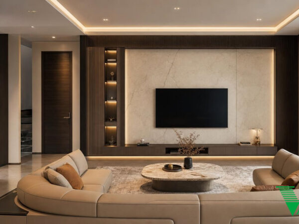 Phòng khách Luxury hiện đại Không gian nội thất biệt thự cao cấp V68