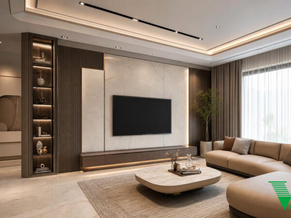 Phòng khách Luxury hiện đại Không gian nội thất biệt thự cao cấp V68