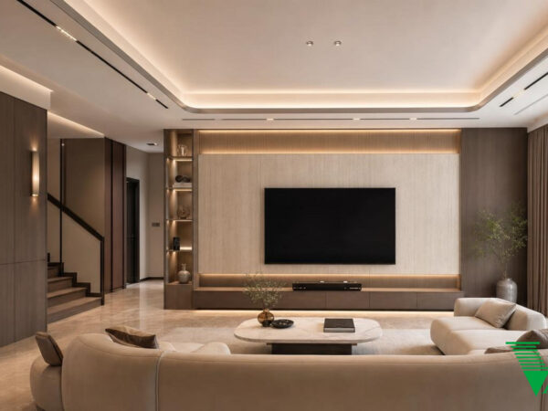 Phòng khách Luxury hiện đại Không gian nội thất biệt thự cao cấp V68