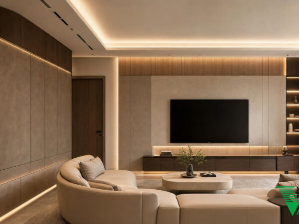 Phòng khách Luxury hiện đại Không gian nội thất biệt thự cao cấp V68