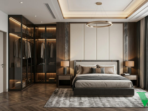 Phòng ngủ 1 Luxury hiện đại Không gian nội thất biệt thự cao cấp V68