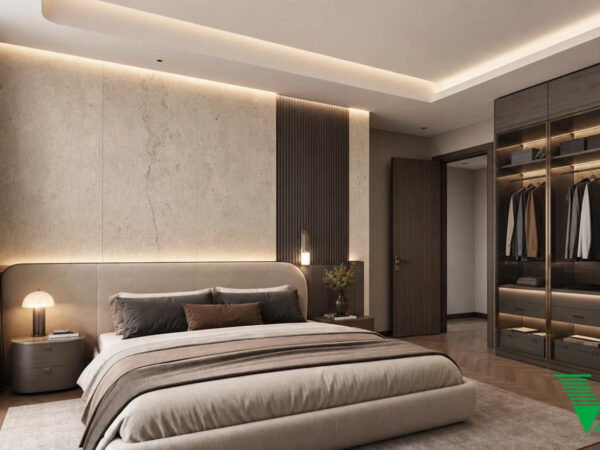 Phòng ngủ 2 Luxury hiện đại Không gian nội thất biệt thự cao cấp V68