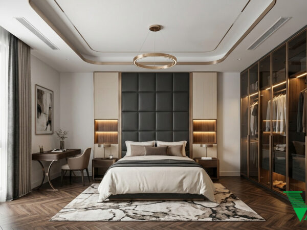 Phòng ngủ 2 Luxury hiện đại Không gian nội thất biệt thự cao cấp V68