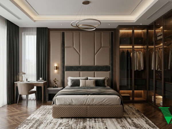 Phòng ngủ 3 Luxury hiện đại Không gian nội thất biệt thự cao cấp V68