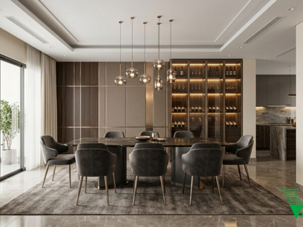 Phòng ăn Luxury hiện đại Không gian nội thất chung cư cao cấp V68