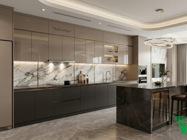 Phòng bếp Luxury hiện đại Không gian nội thất chung cư cao cấp V68