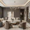 Phòng khách Luxury hiện đại Không gian nội thất chung cư cao cấp V68