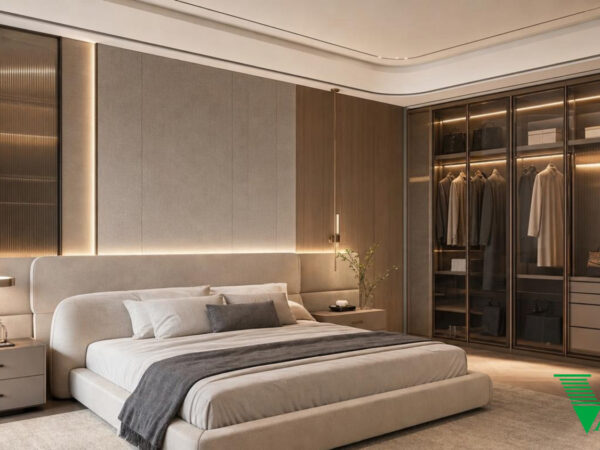 Phòng ngủ 1 Luxury hiện đại Không gian nội thất chung cư cao cấp V68