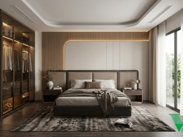 Phòng ngủ 1 Luxury hiện đại Không gian nội thất chung cư cao cấp V68
