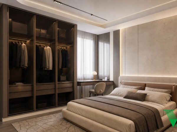 Phòng ngủ 3 Luxury hiện đại Không gian nội thất chung cư cao cấp V68