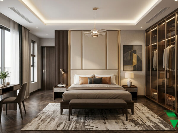 Phòng ngủ 3 Luxury hiện đại Không gian nội thất chung cư cao cấp V68