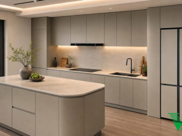 Phòng bếp Hiện đại Không gian nội thất chung cư cao cấp V68