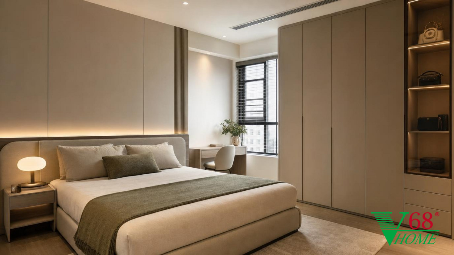 Phòng ngủ 2 thiết kế hiện đại, tối ưu lưu trữ