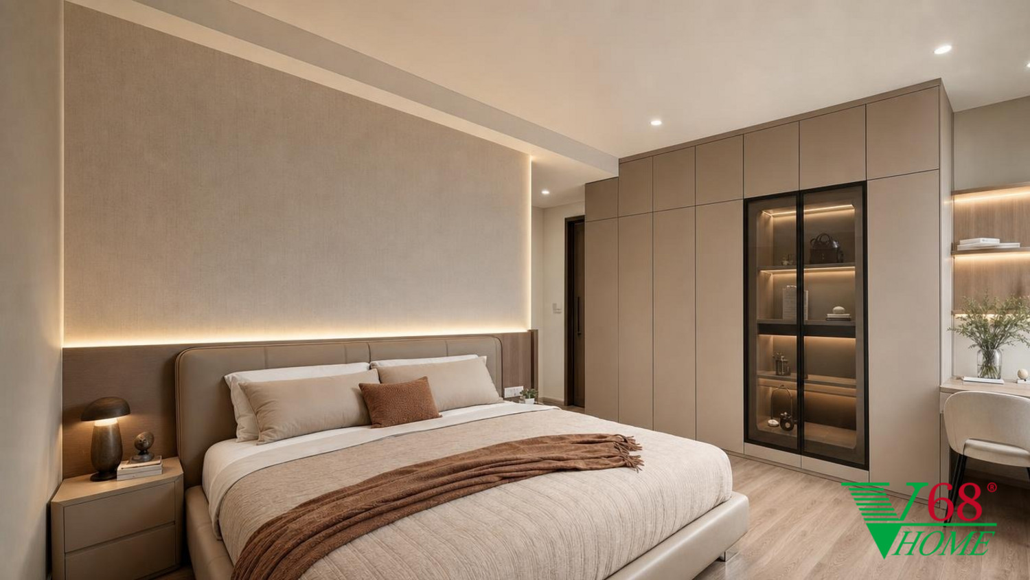 Phòng ngủ 2 thiết kế nội thất chung cư hiện đại với tối ưu hóa diện tích