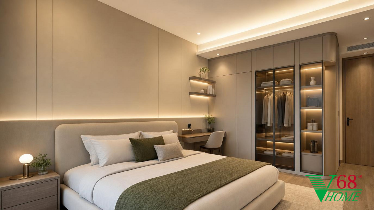 Phòng ngủ 3 với phong cách Warm Contemporary