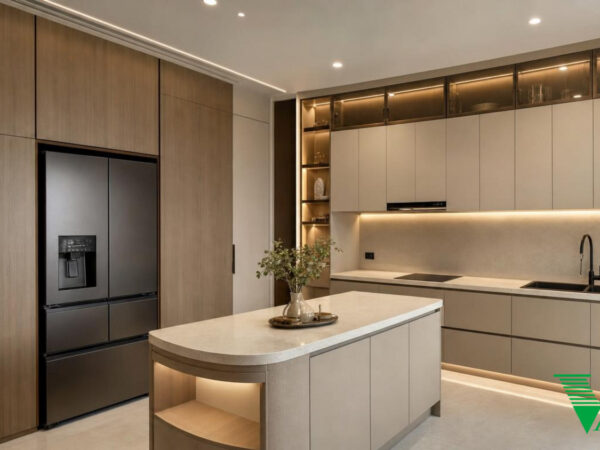 Phòng bếp Hiện đại Không gian nội thất nhà phố cao cấp V68