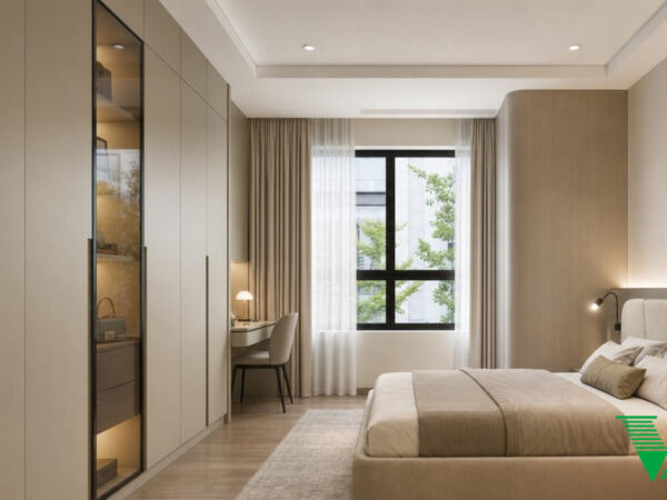 Phòng ngủ 3 Hiện đại Không gian nội thất nhà phố cao cấp V68