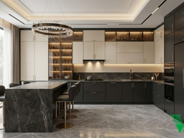 Phòng bếp Luxury hiện đại Không gian nội thất biệt thự cao cấp V68