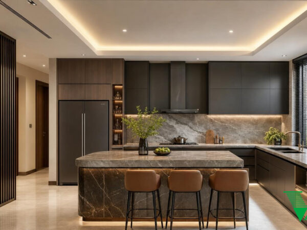 Phòng bếp Luxury hiện đại Không gian nội thất biệt thự cao cấp V68