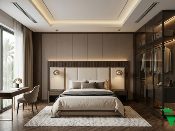 Phòng ngủ 3 Luxury hiện đại Không gian nội thất biệt thự cao cấp V68