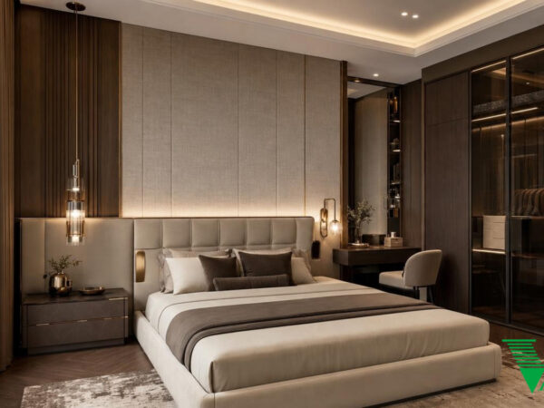 Phòng ngủ 3 Luxury hiện đại Không gian nội thất biệt thự cao cấp V68