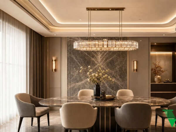 Phòng ăn Luxury hiện đại Không gian nội thất chung cư cao cấp V68