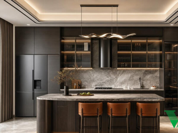 Phòng bếp Luxury hiện đại Không gian nội thất chung cư cao cấp V68