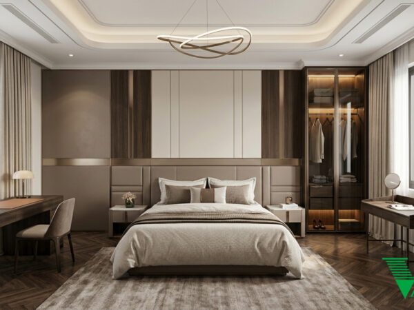 Phòng ngủ 2 Luxury hiện đại Không gian nội thất chung cư cao cấp V68