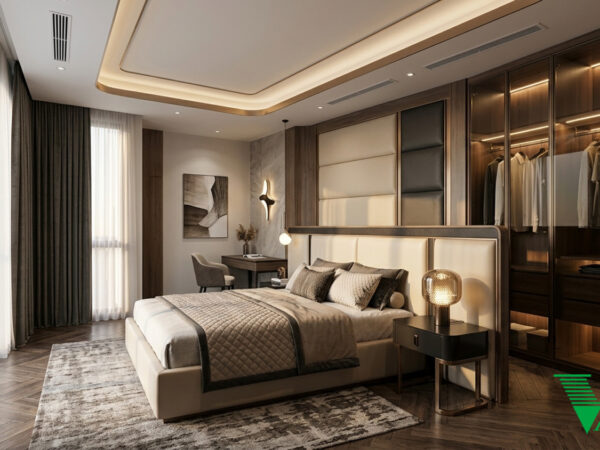 Phòng ngủ 3 Luxury hiện đại Không gian nội thất chung cư cao cấp V68