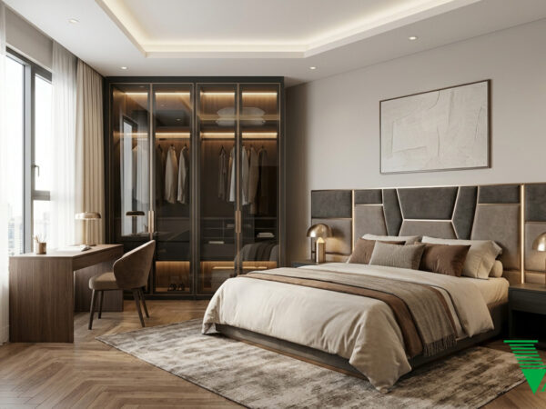 Phòng ngủ 3 Luxury hiện đại Không gian nội thất chung cư cao cấp V68