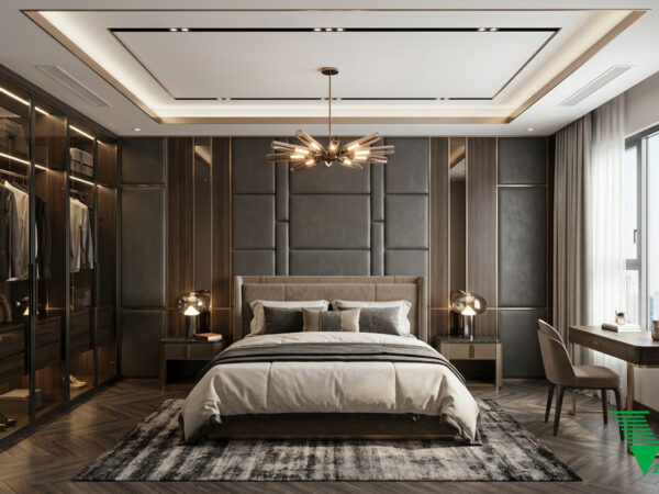 Phòng ngủ 3 Luxury hiện đại Không gian nội thất chung cư cao cấp V68