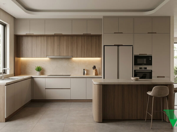 Phòng bếp Hiện đại Không gian nội thất nhà phố cao cấp V68
