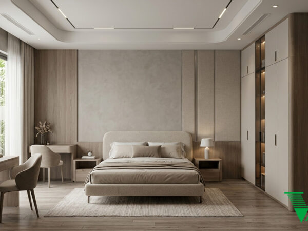 Phòng ngủ 3 Hiện đại Không gian nội thất nhà phố cao cấp V68