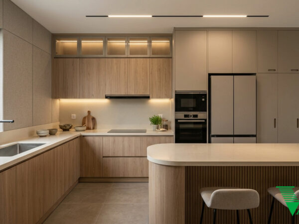 Phòng bếp Hiện đại Không gian thiết kế nội thất duplex cao cấp V68