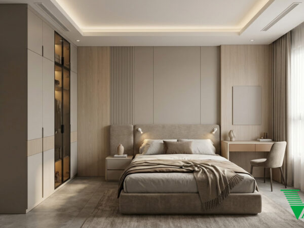 Phòng ngủ 2 Hiện đại Không gian thiết kế nội thất duplex cao cấp V68