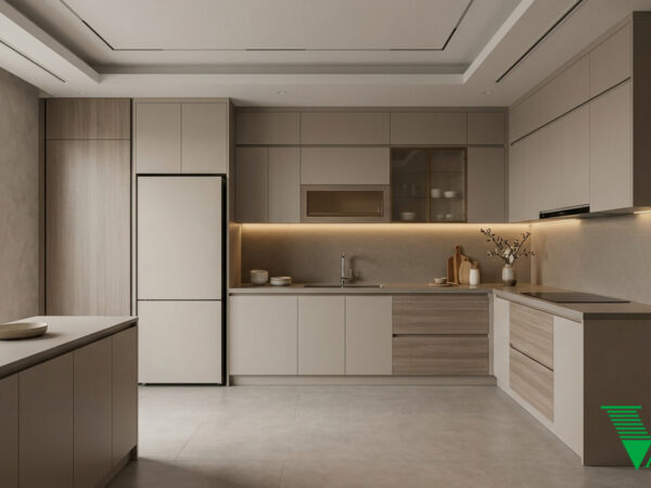 Phòng bếp Hiện đại Không gian thiết kế nội thất penhouse cao cấp V68