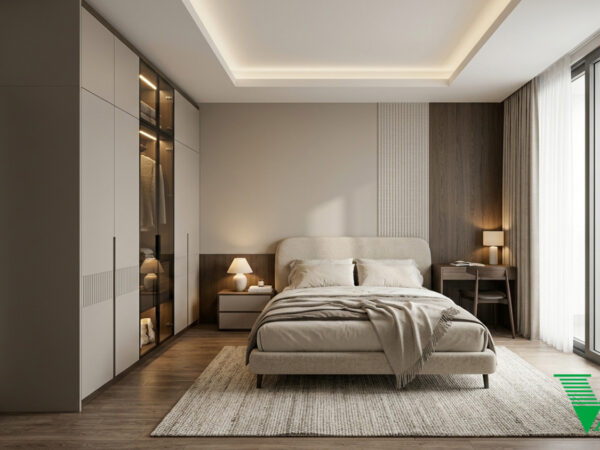 Phòng ngủ 3 Hiện đại Không gian thiết kế nội thất penhouse cao cấp V68